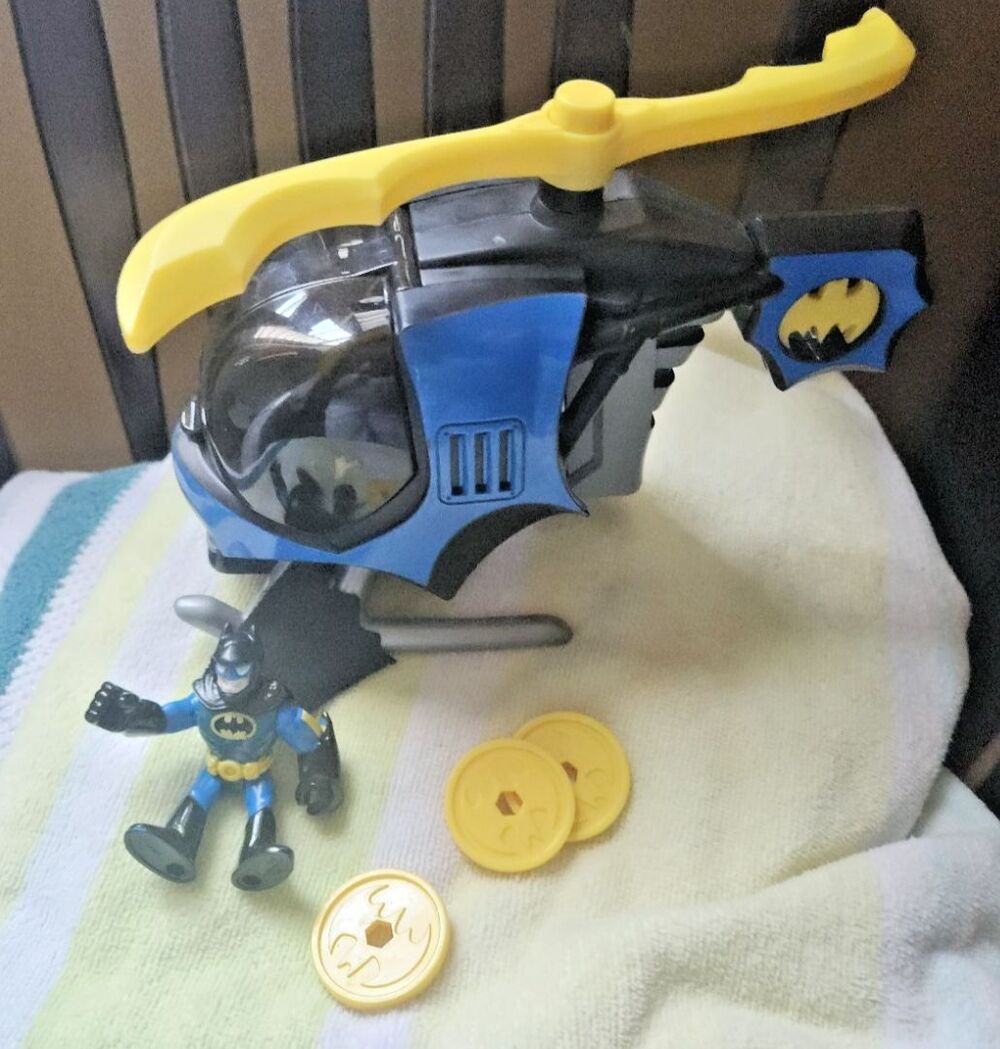 Fisher-Price Imaginext DC Superfriends Batman & Bat Copter Helicopter